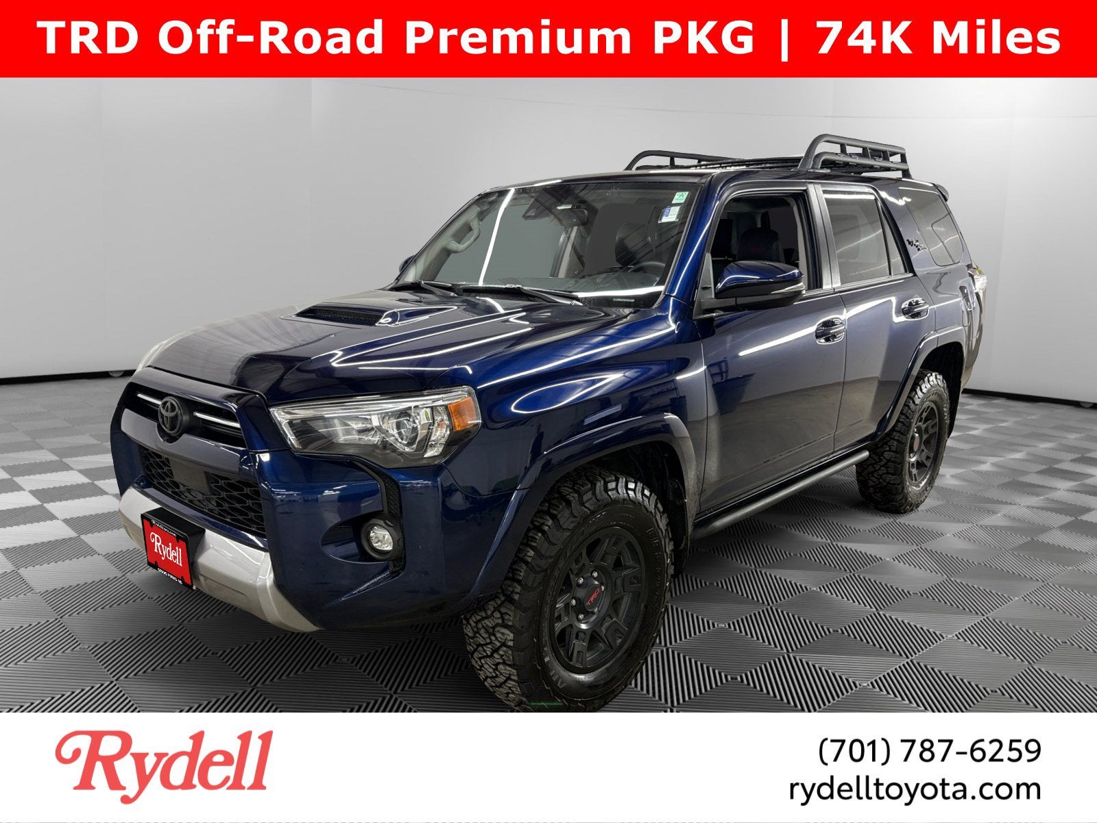 2023 Toyota 4Runner TRD Off Road Premium in Nautical Blue Metallic — front three-quarter view