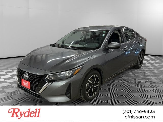 2024 Nissan Sentra SV in Gun Metallic — front three-quarter view