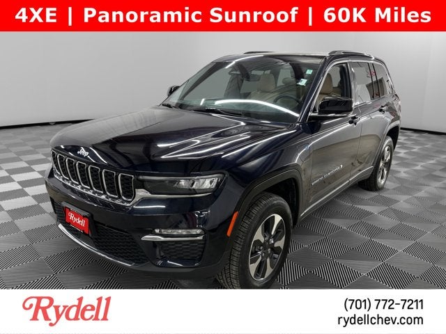 2024 Jeep Grand Cherokee 4xe 4XE in Midnight Sky — front three-quarter view