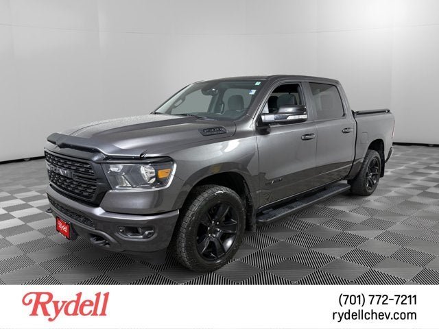 2022 RAM 1500 Big Horn in Granite Crystal Metallic Clearcoat — front three-quarter view