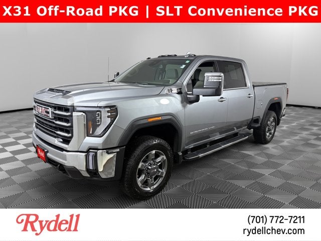 2026 GMC Sierra 2500HD SLT in Sterling Metallic — front three-quarter view