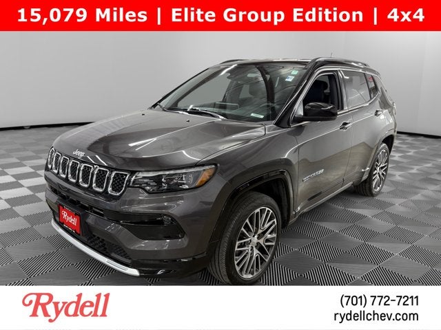 2023 Jeep Compass Limited in Granite Crystal Metallic Clearcoat — front three-quarter view