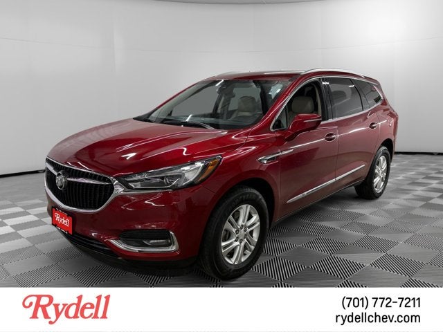 2019 Buick Enclave Premium in Red Quartz Tintcoat — front three-quarter view